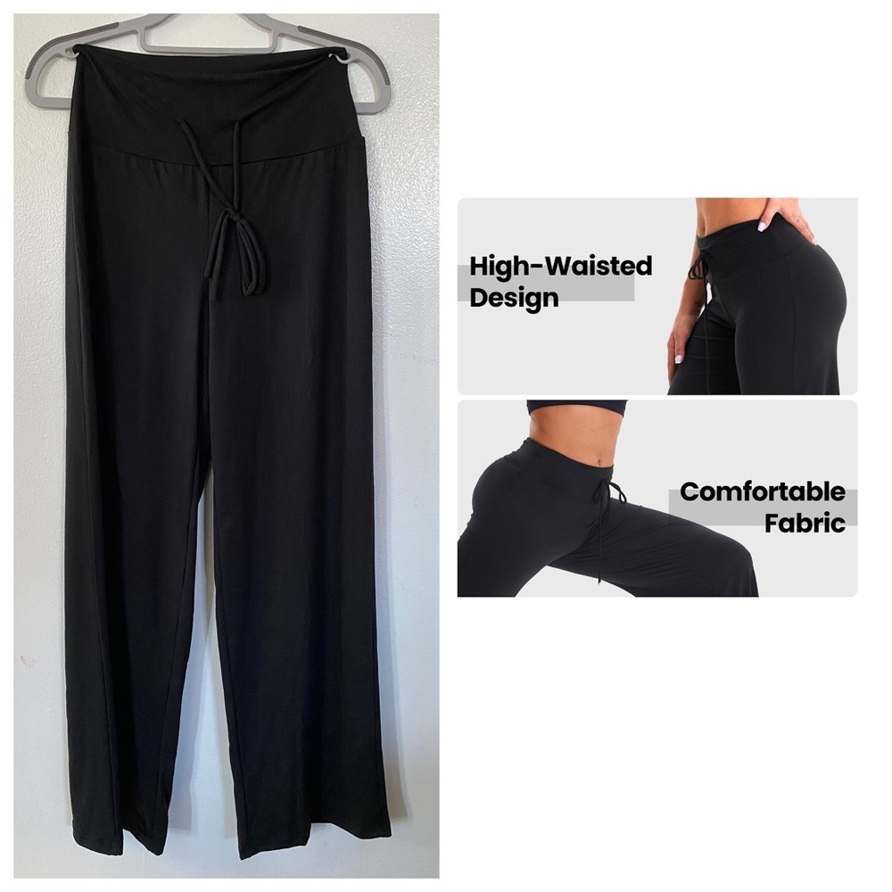 High Waisted Lightweight Cropped Wide Leg Pants for Women, Perfect for Yoga